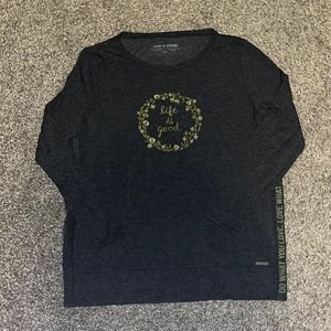 Life is Good Long Sleeve with Big Side Slits